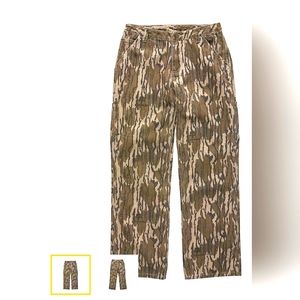 Carthart Lasercut Loose Fit Canvas Camo/Oak Bootcut Utility Work Pants NWT